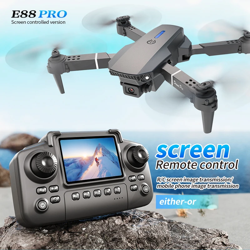 Drone App Rc Fpv - プロフェッショナル E88 プロドローン スクリーン付き 8K HD
