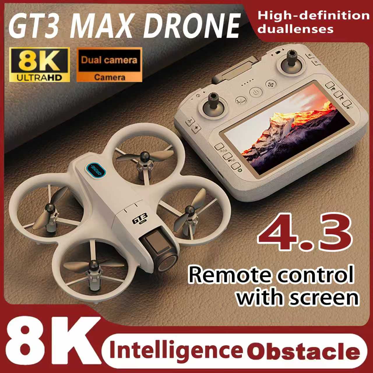 Drone Gt3 Rc - 8K 5G 2.4G GPS搭載 プロ仕様HD空撮リモコン航空機 HDデュアルカメラ