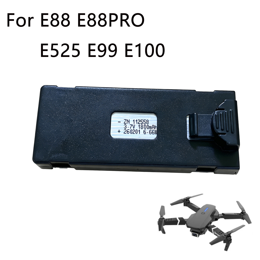 Drone Rc E99 - E88 ドローンバッテリー 3.7V 1800mAh 充電式リチウムイオンバッテリー RC
