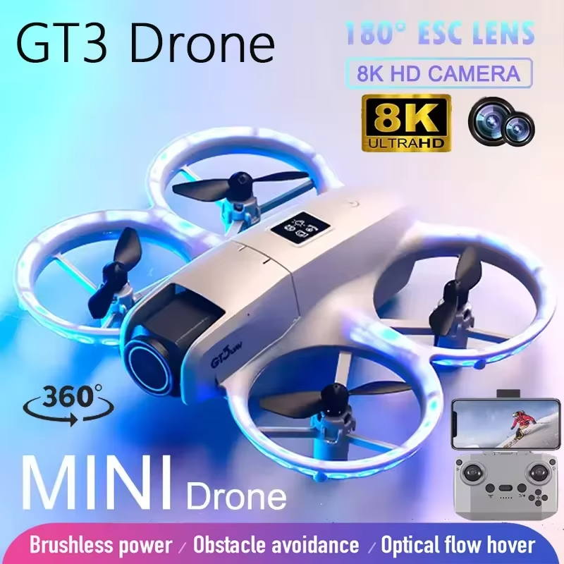 Drone Gt3 Rc - 新型GT3ミニドローン 8K HD デュアルカメラ 空撮 インテリジェント障害物回避