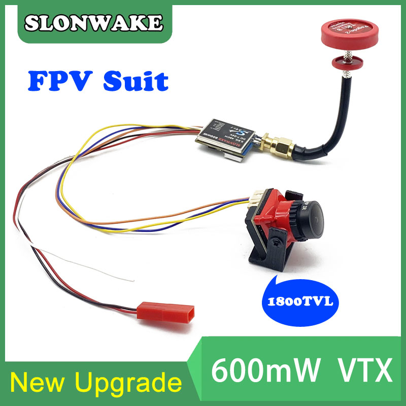 Vtx Video Transmitter - すぐに使える5.8G 48CH 600mWビデオ送信機とCmos 1800TVLミニFPVカメラ2.1mmレンズ調整可能 RC FPVレーシングドローン用