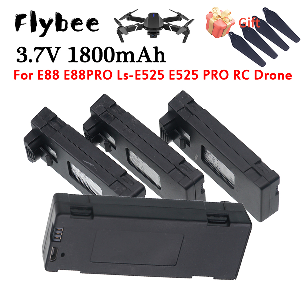 Drone Rc E99 - E88 バッテリー充電式バッテリー 3.7V 1800mAh RC ドローン