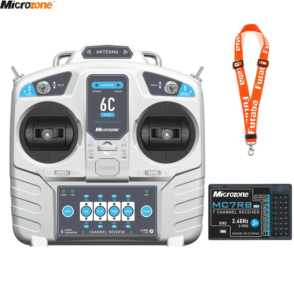 Drone Rc Ufo - 受信機付きマイクロゾーンコントローラー送信機,rc飛行機とドローン用の無線システム,マルチローターヘリコプターとボート,mc6c mini v2,2.4g,6ch