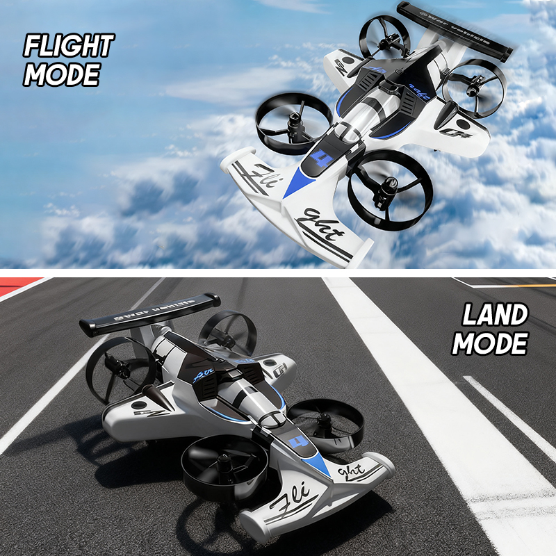 Drone Motor Rc Car - 2in1 ミニドローン 空陸両用飛行車 2.4G デュアルモード クアッドコプター