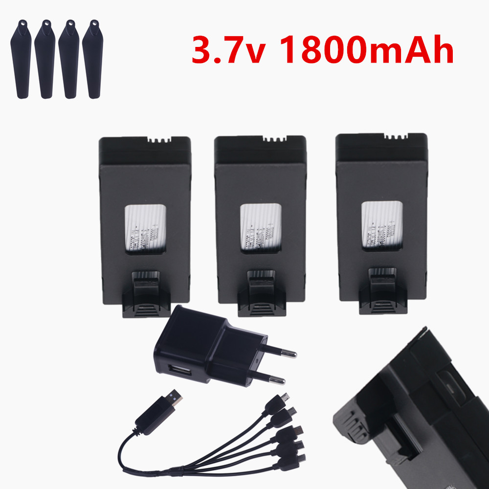 Drone Rc E99 - 充電式 3.7V リポバッテリー 1800mAh または RC