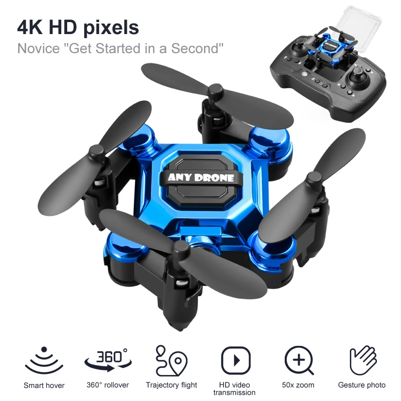 Drone Rc Folding - 4K カメラ HD RC ドローン折りたたみリモコンミニクアッドコプタースマートサスペンション 360