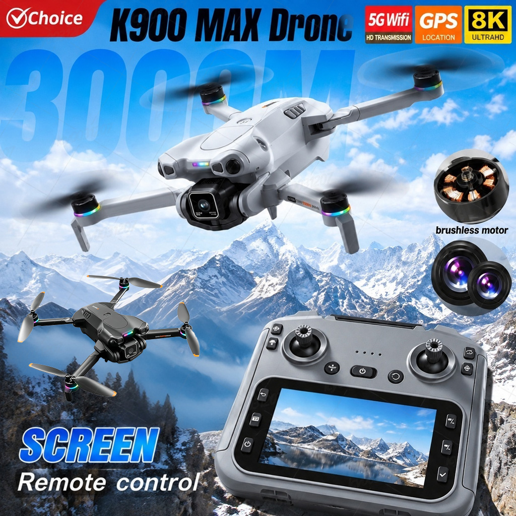 Drone Avion Rc - K900 MAX RCドローン 4.5インチスクリーン 8K HD