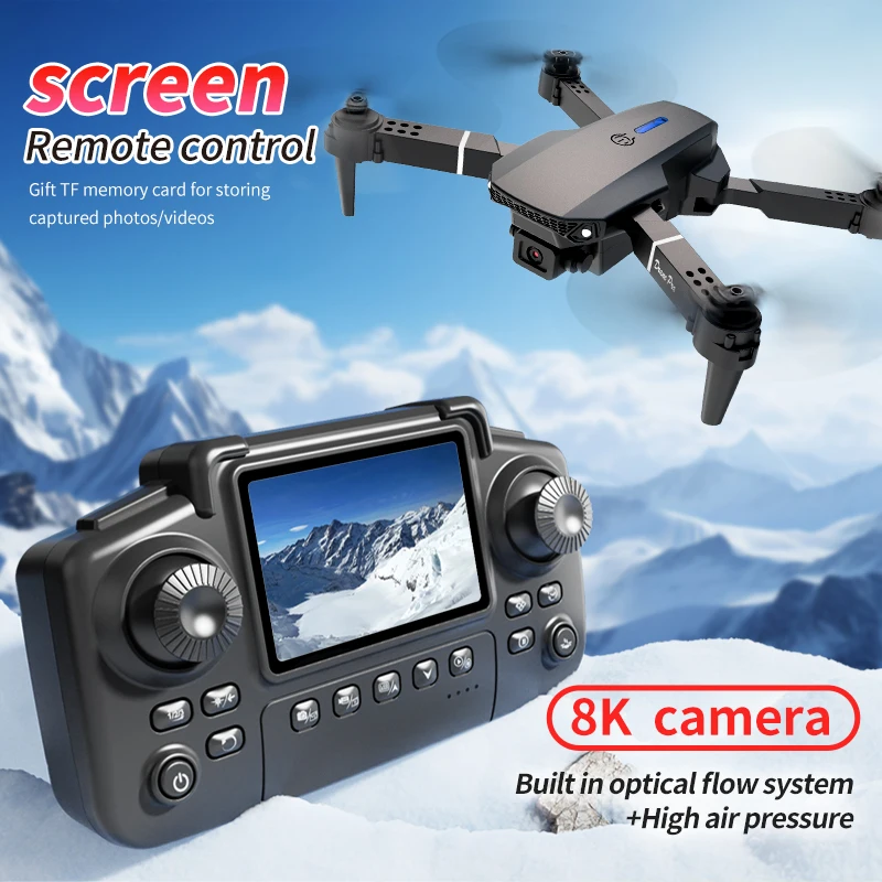 プロフェッショナル E88 プロドローン スクリーン付き 8 - Drone App Rc Fpv のレビューと価格