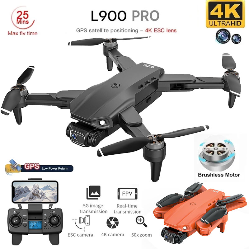 折りたたみ式ブラシレスドローンl900プロ,GPS, 4k, - Drone App Rc Fpv のレビューと価格