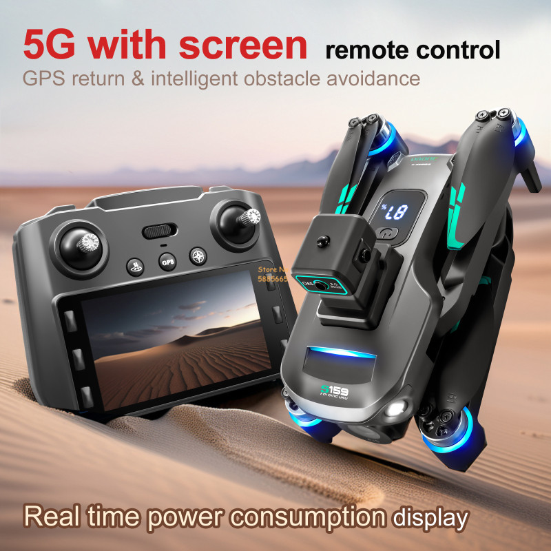 リモコン付きクワッドコプタードローン,障害物回避,LEDスク - Drone App Rc Fpv のレビューと価格