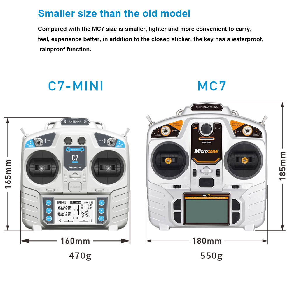 MicroZone MC7コントローラー C7 MINI送信 - Drone Rc Receiver And Transmitter のレビューと価格