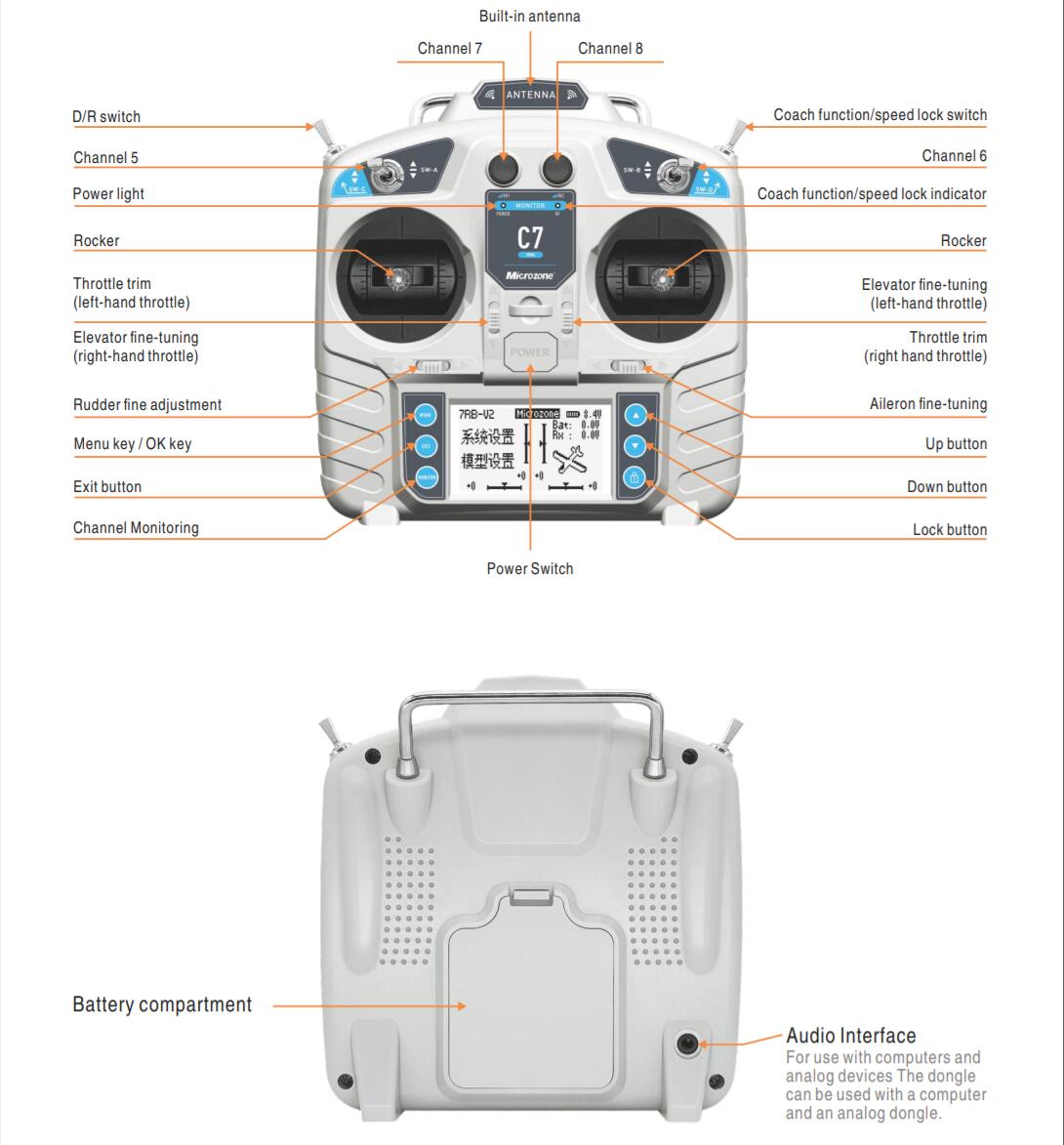 MicroZone MC7コントローラー C7 MINI送信 - Drone Rc Receiver And Transmitter のレビューと価格