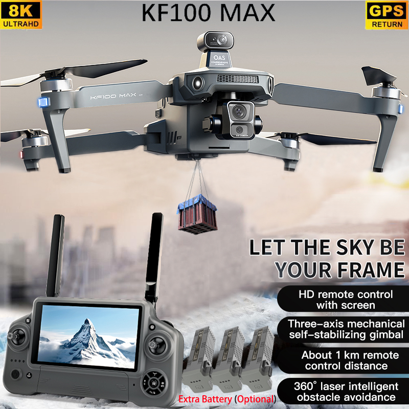 KF100 MAX GPSドローン 4Kカメラ 3軸ジンバル - Drone App Rc Fpv のレビューと価格