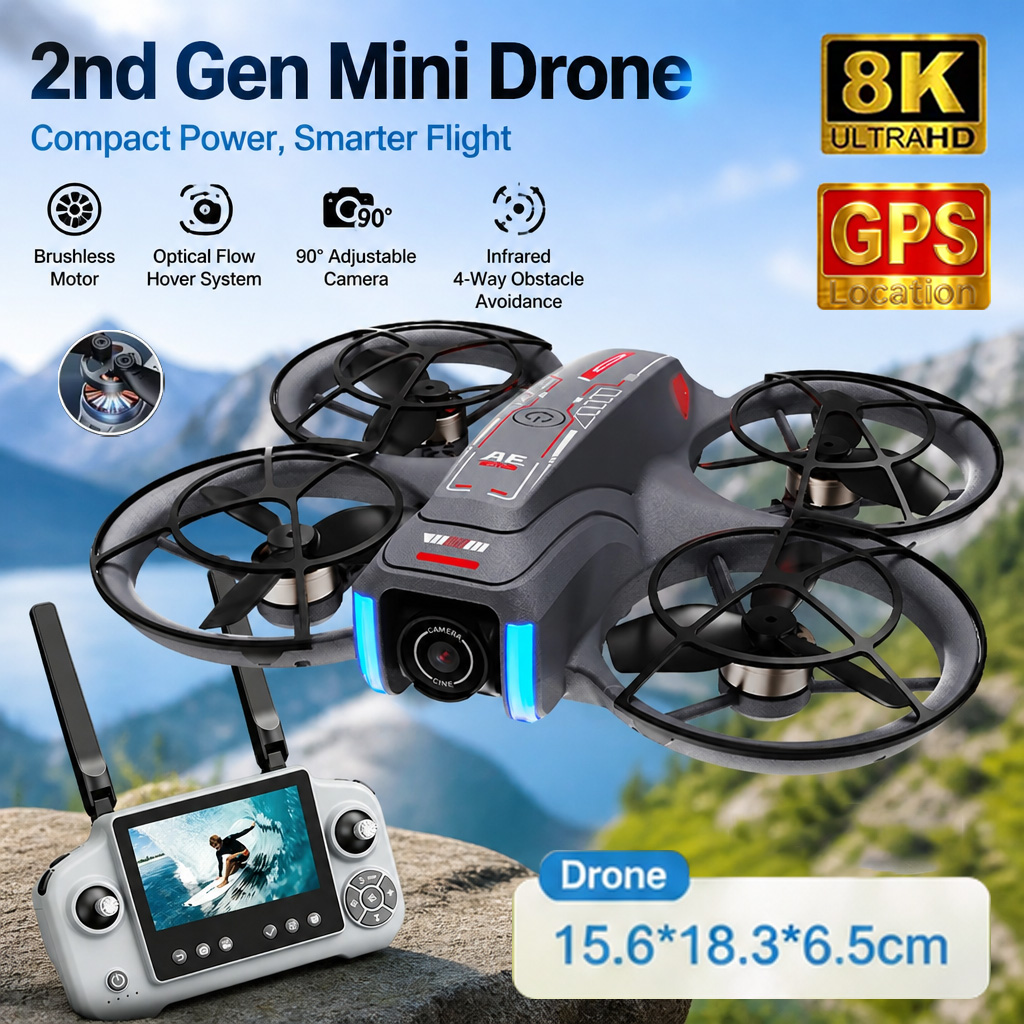 AE21ミニドローンおもちゃ 8K HDデュアルカメラ Wi - Drone Rc Ufo のレビューと価格