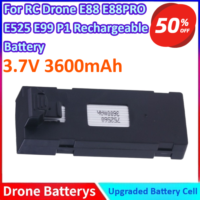 3.7V 3600mAh 新型リチウムイオンバッテリー RC - Drone Rc E99 のレビューと価格